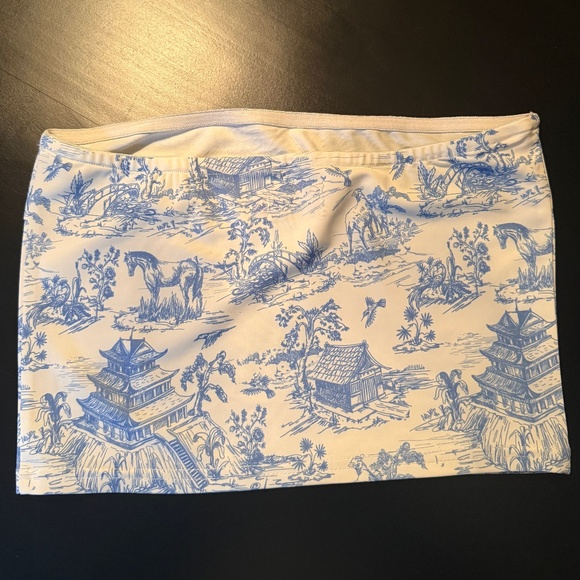 Blue and White Tube Top - Picture 2 of 2